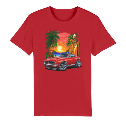 1967 Camaro SS Margaritaville Beach Car Art Organic Jersey Adult T-Shirt