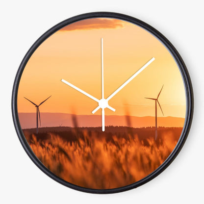 Windmill Sunset 10 inch wall clock