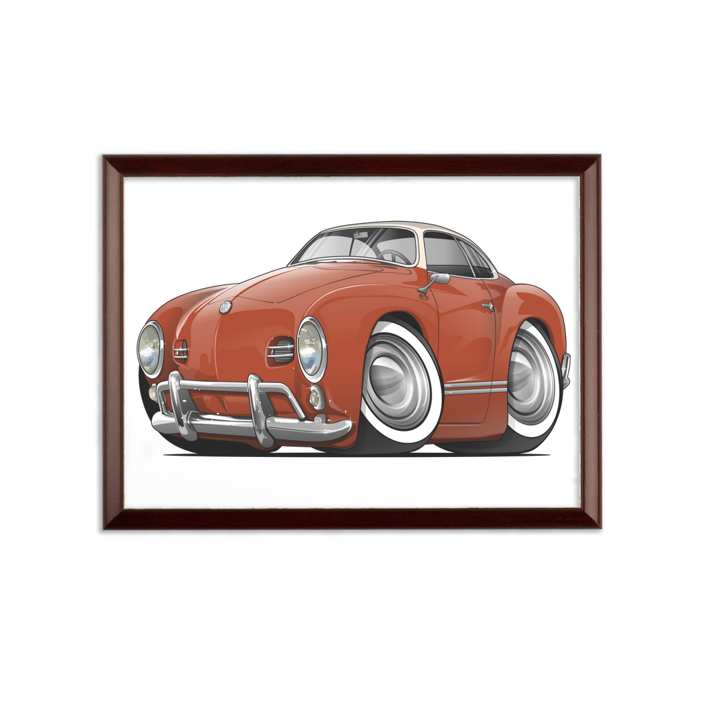 Volkswagen Cartoon Car art Sublimation Wall Plaque
