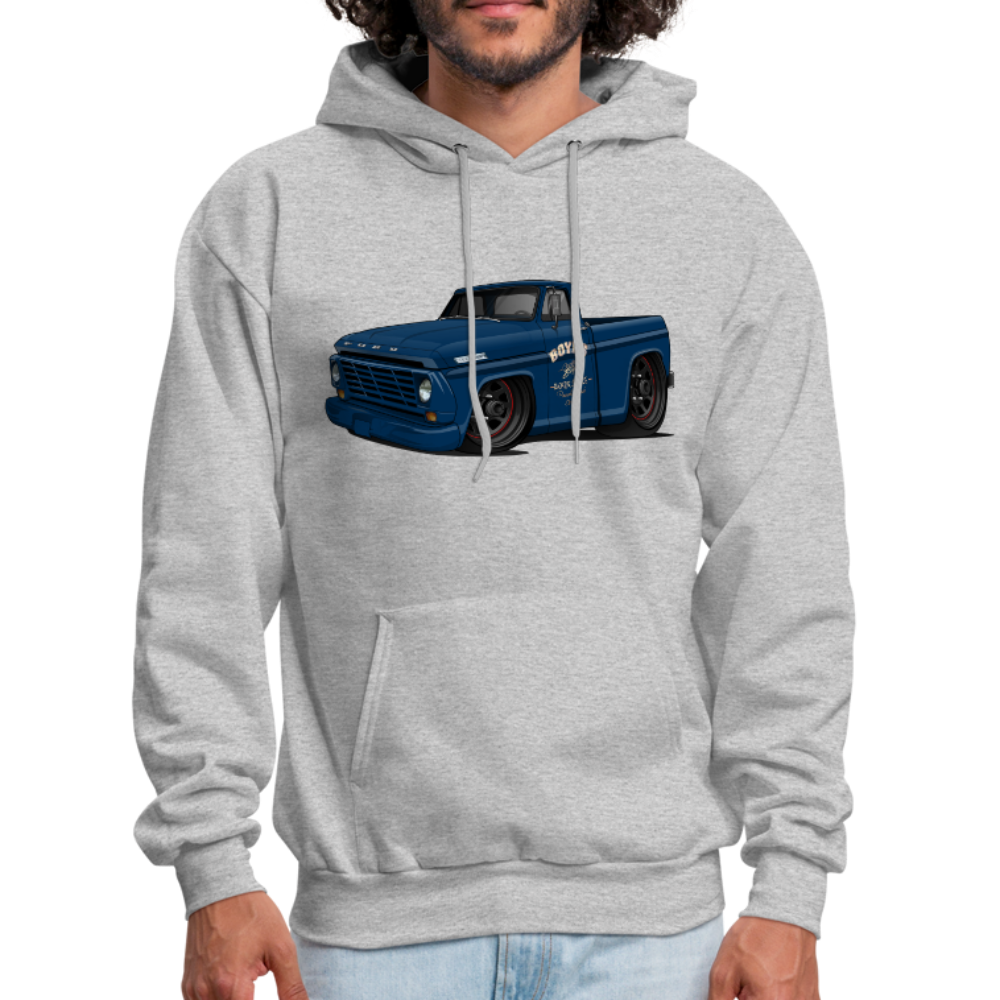 1967 Blue Ford F-100 Men's Hoodie - heather gray