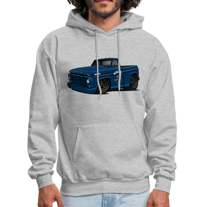 1967 Blue Ford F-100 Men's Hoodie - heather gray