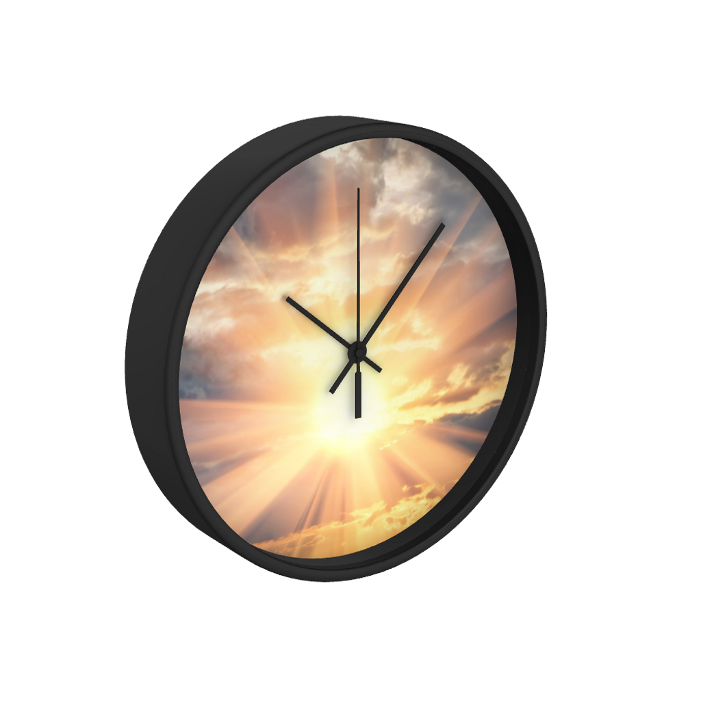 Cloudy Sunrise 10 inch wall clock