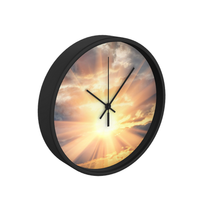Cloudy Sunrise 10 inch wall clock