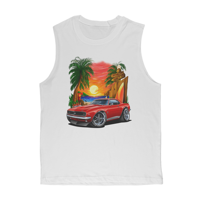 1967 Camaro SS Margaritaville Beach Car Art Premium Adult Muscle Top