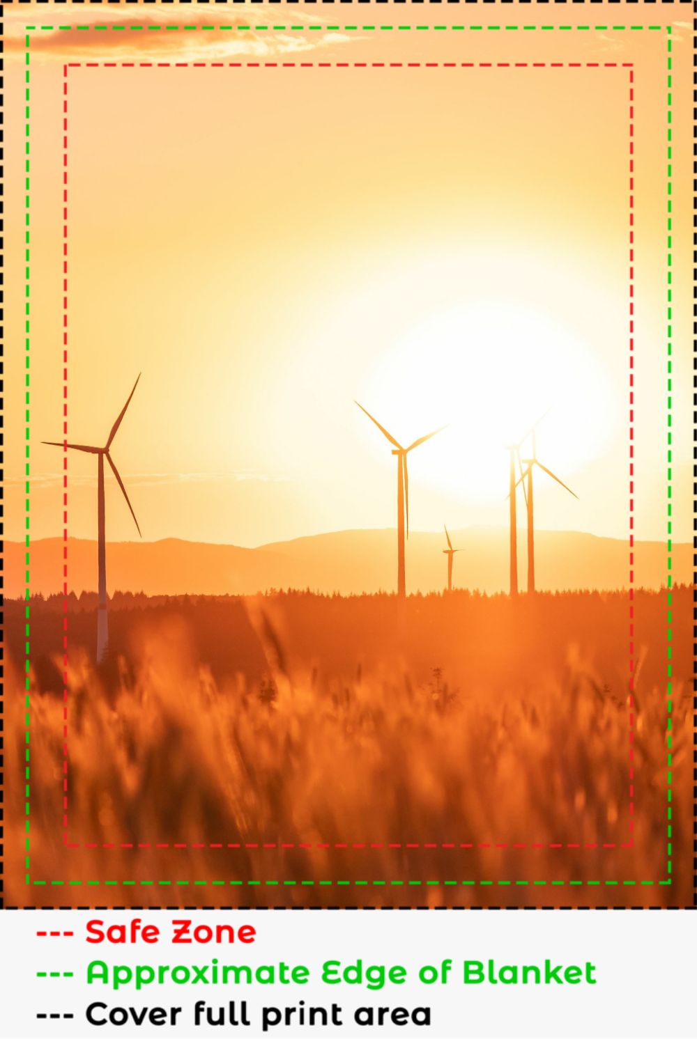 Windmill Sunset Blanket