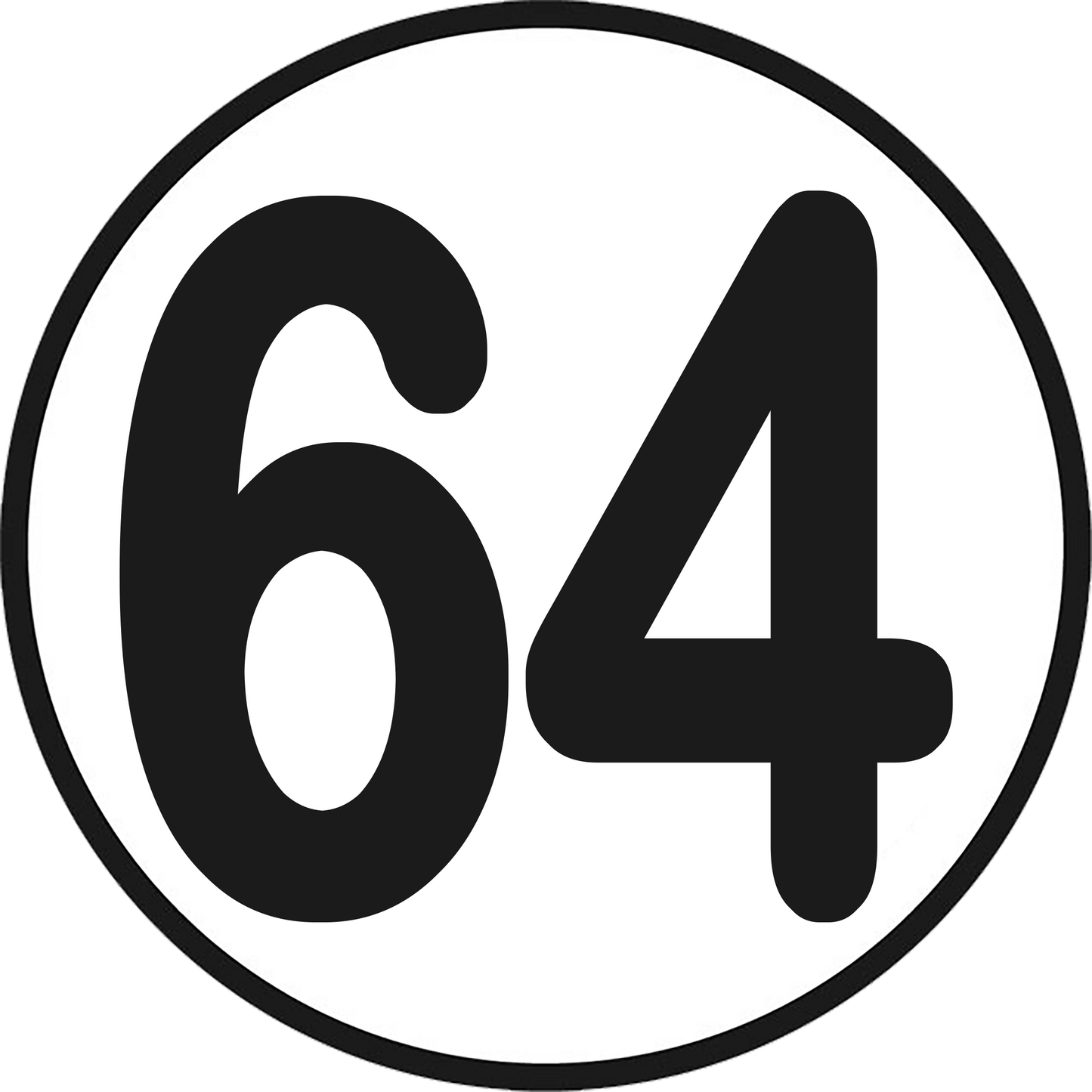 Number 64 Herbie the Luv Bug color decal sticker