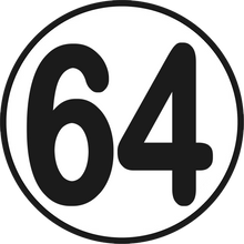 Number 64 Herbie the Luv Bug color decal sticker