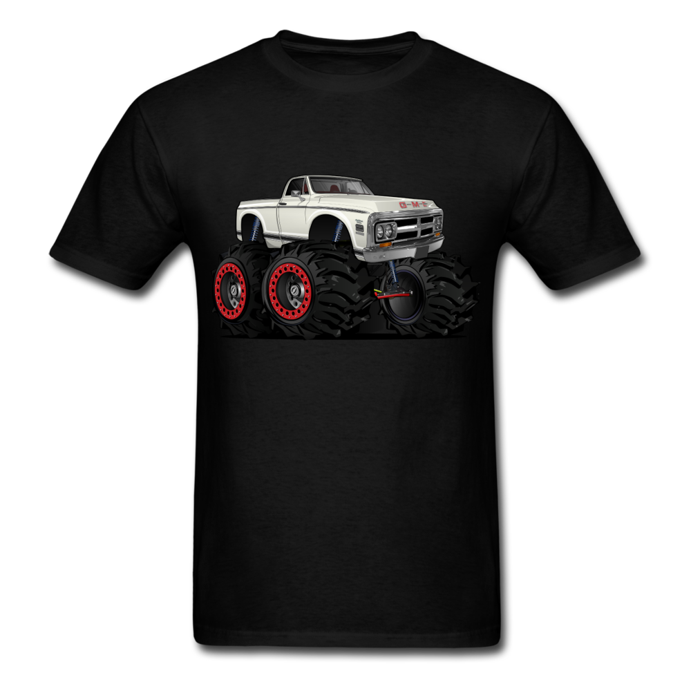 1972 GMC 4X4 Monster Pickup Truck Car Art Men's T-Shirt - black