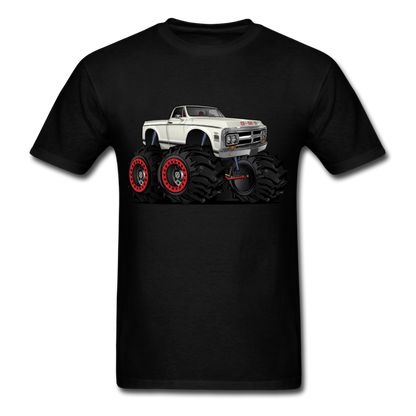 1972 GMC 4X4 Monster Pickup Truck Car Art Men's T-Shirt - black