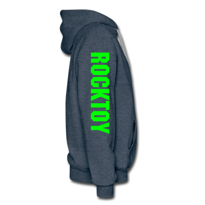 Green Jeep Rocktoy Rock Climber Car Art Men’s Premium Hoodie - heather denim