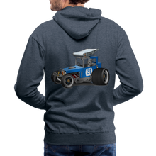 Blue Race Car Super Modified Car Art Men’s Premium Hoodie - heather denim