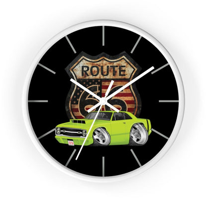 1969 Dart Route 66 Car Art Wall clock