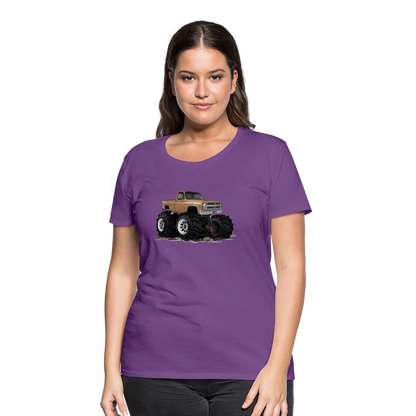 1986 Chevrolet 4x4 Pickup Truck Car Art Women’s Premium T-Shirt - purple