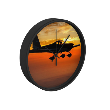RV-12 Sunset Flight 10 inch wall clock