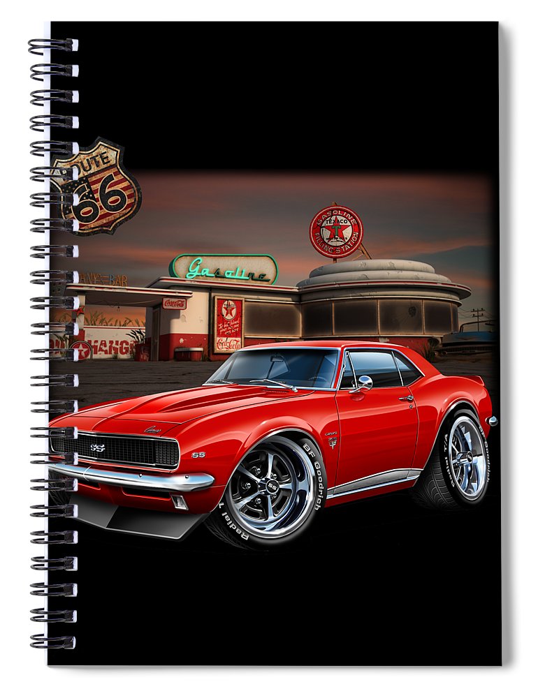 67 Camaro Muscle Car - Spiral Notebook