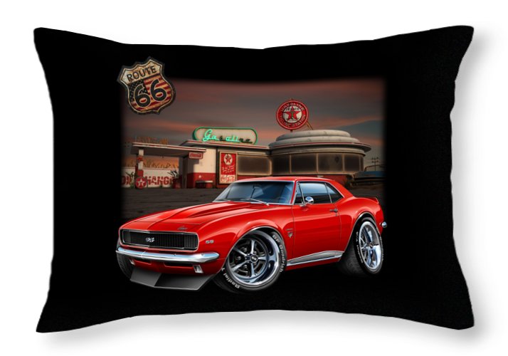 67 Camaro Muscle Car - Throw Pillow