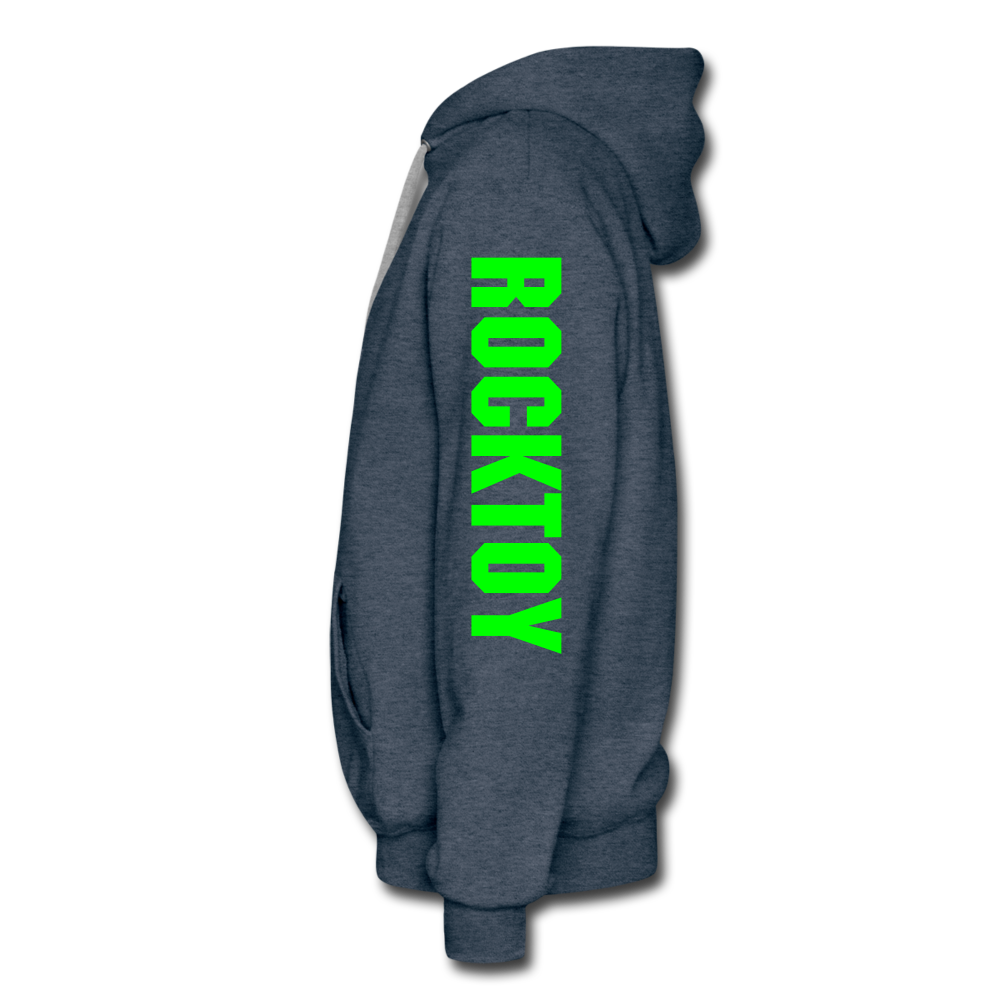 Green Jeep Rocktoy Rock Climber Car Art Men’s Premium Hoodie - heather denim