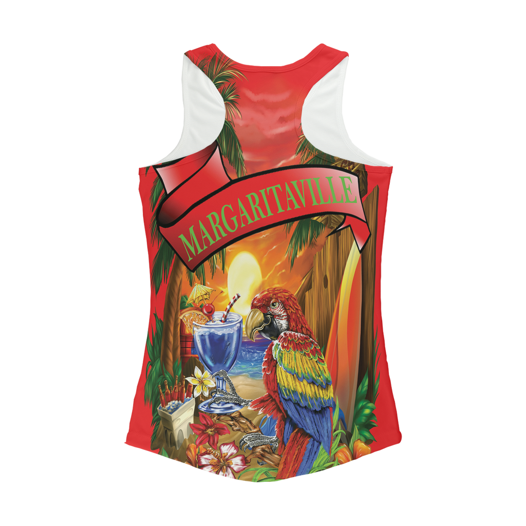 Margaritaville Red Parrot Women Performance Tank Top