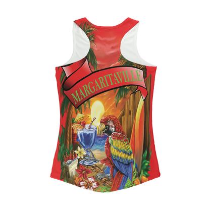 Margaritaville Red Parrot Women Performance Tank Top