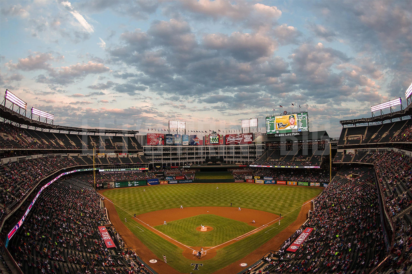 Globe Life Field B Baseball Diamond Custom Designed Wallpaper