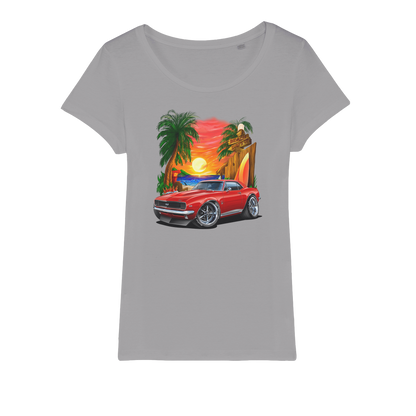 1967 Camaro SS Margaritaville Beach Car Art Organic Jersey Womens T-Shirt