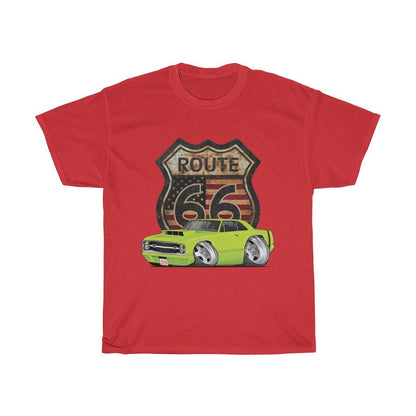 1969 Dart Car Art Route 66 Unisex Heavy Cotton Tee