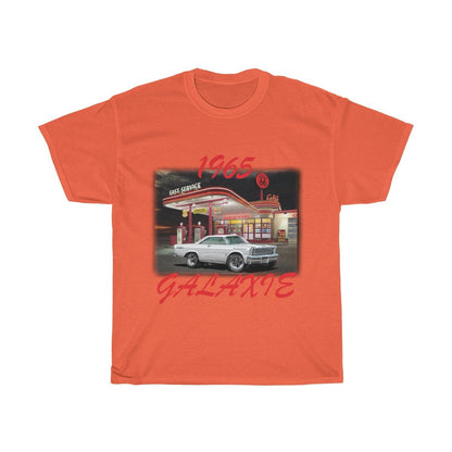 1965 Galaxie Muscle Car Art Route 66 Unisex Heavy Cotton Tee