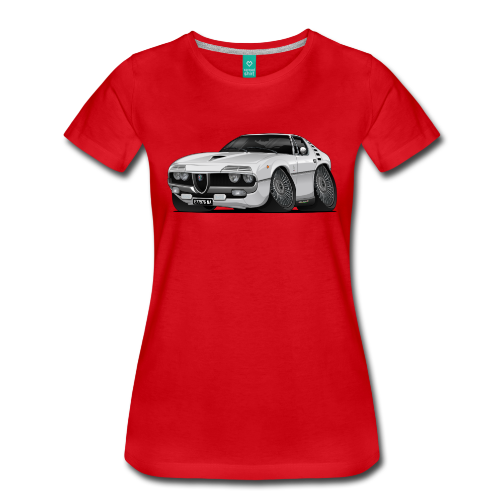 1971 Alfa Romeo Montreal Women’s Premium T-Shirt - red