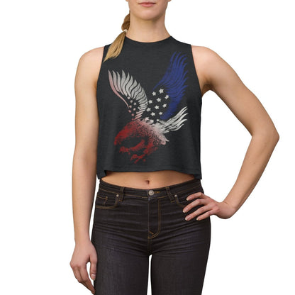 Red White Blue Eagle Women's Crop top