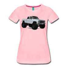 White Chevrolet 4x4 Crew Cab Pickup Truck Women’s Premium T-Shirt - pink