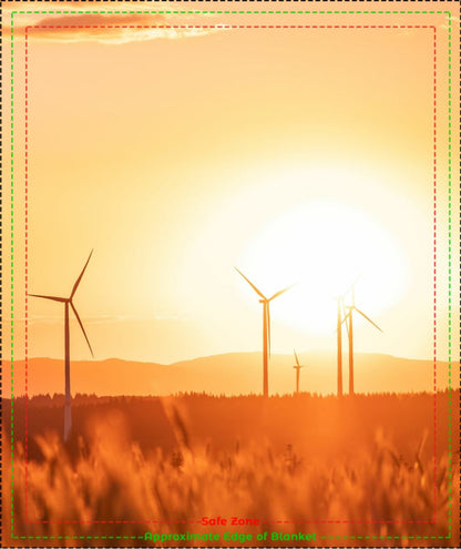 Windmill Sunset Blanket