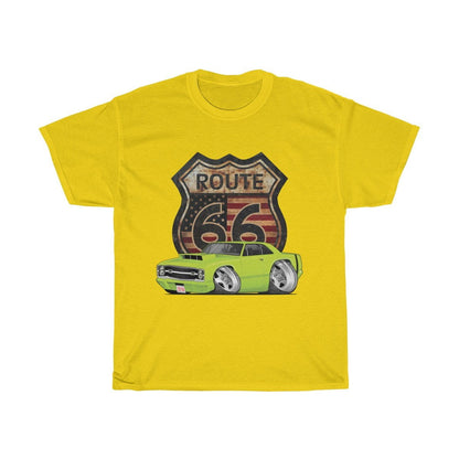 1969 Dart Car Art Route 66 Unisex Heavy Cotton Tee