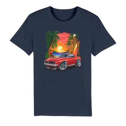 1967 Camaro SS Margaritaville Beach Car Art Organic Jersey Adult T-Shirt