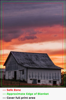 Barn Sunset Blanket