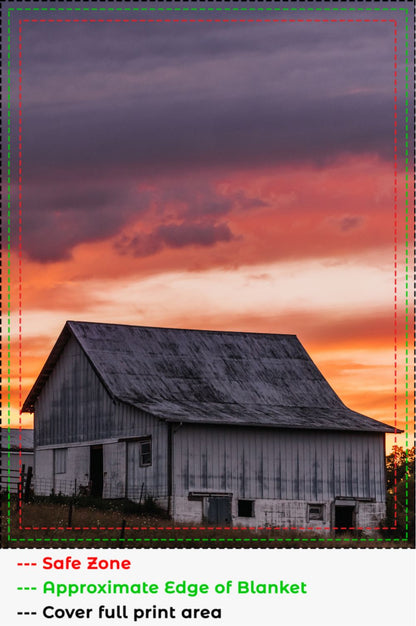 Barn Sunset Blanket