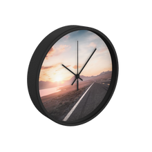 Lake and Road Sunset 10 inch wall clock