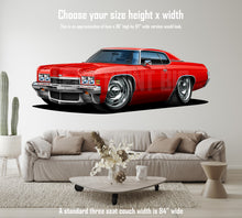 Car Art 1972 Impala Hot Rod Cartoon Wall Decal