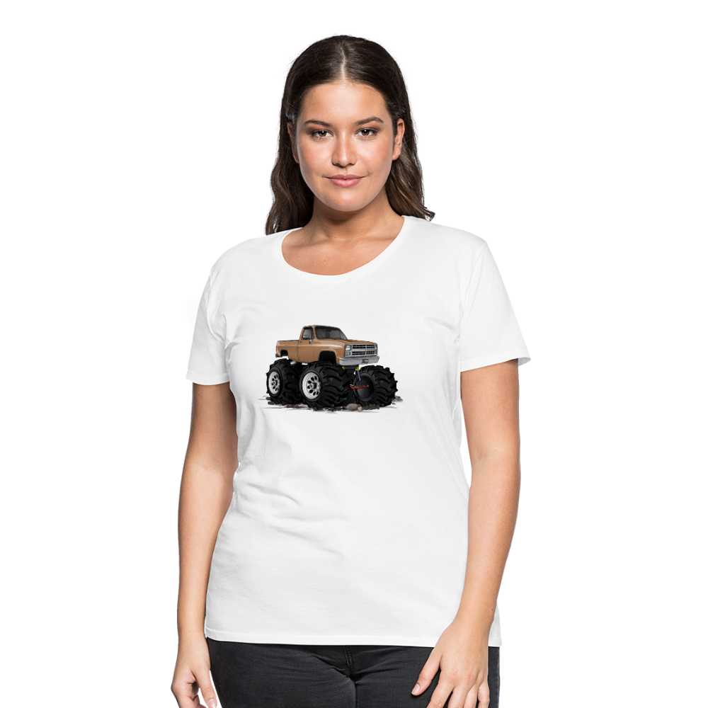 1986 Chevrolet 4x4 Pickup Truck Car Art Women’s Premium T-Shirt - white