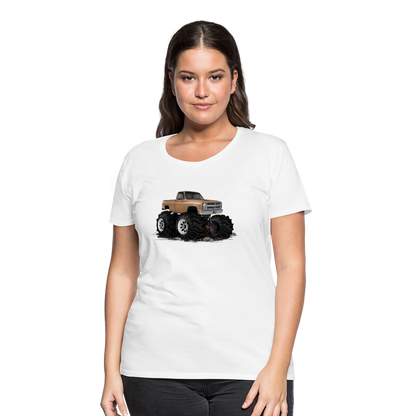 1986 Chevrolet 4x4 Pickup Truck Car Art Women’s Premium T-Shirt - white