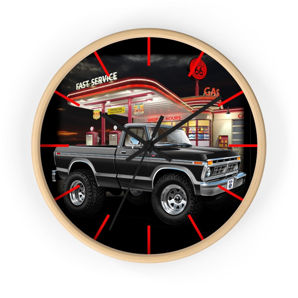 1976 F-150 Ranger XLT 4x4 Pickup Wall clock