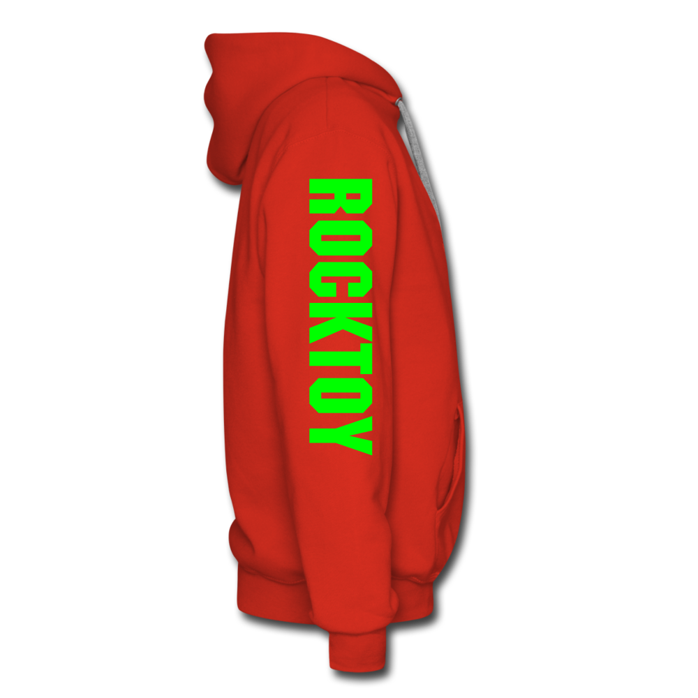 Green Jeep Rocktoy Rock Climber Car Art Men’s Premium Hoodie - red