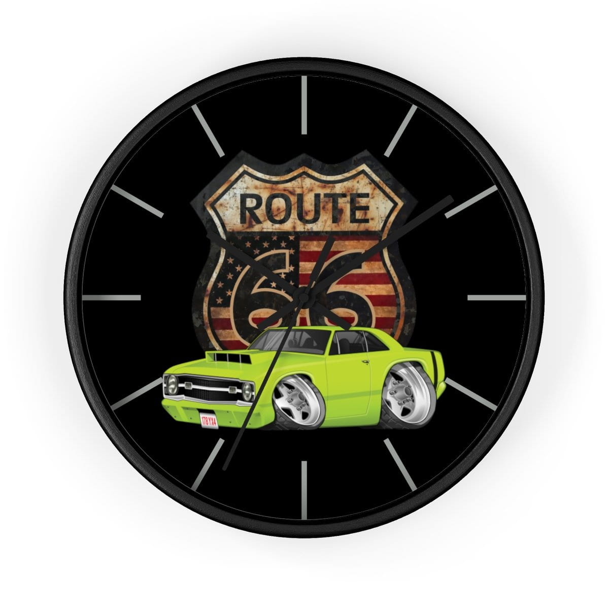 1969 Dart Route 66 Car Art Wall clock