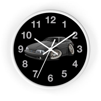 Black Fox Body Mustang Wall clock