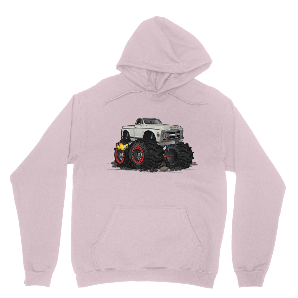 1972 GMC 4x4 Pickup Monster Truck with Rocks Car Art Classic Adult Hoodie