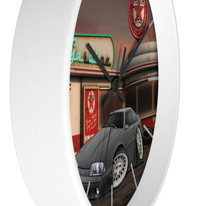 Fox Body Mustang Gas Station Wall clock