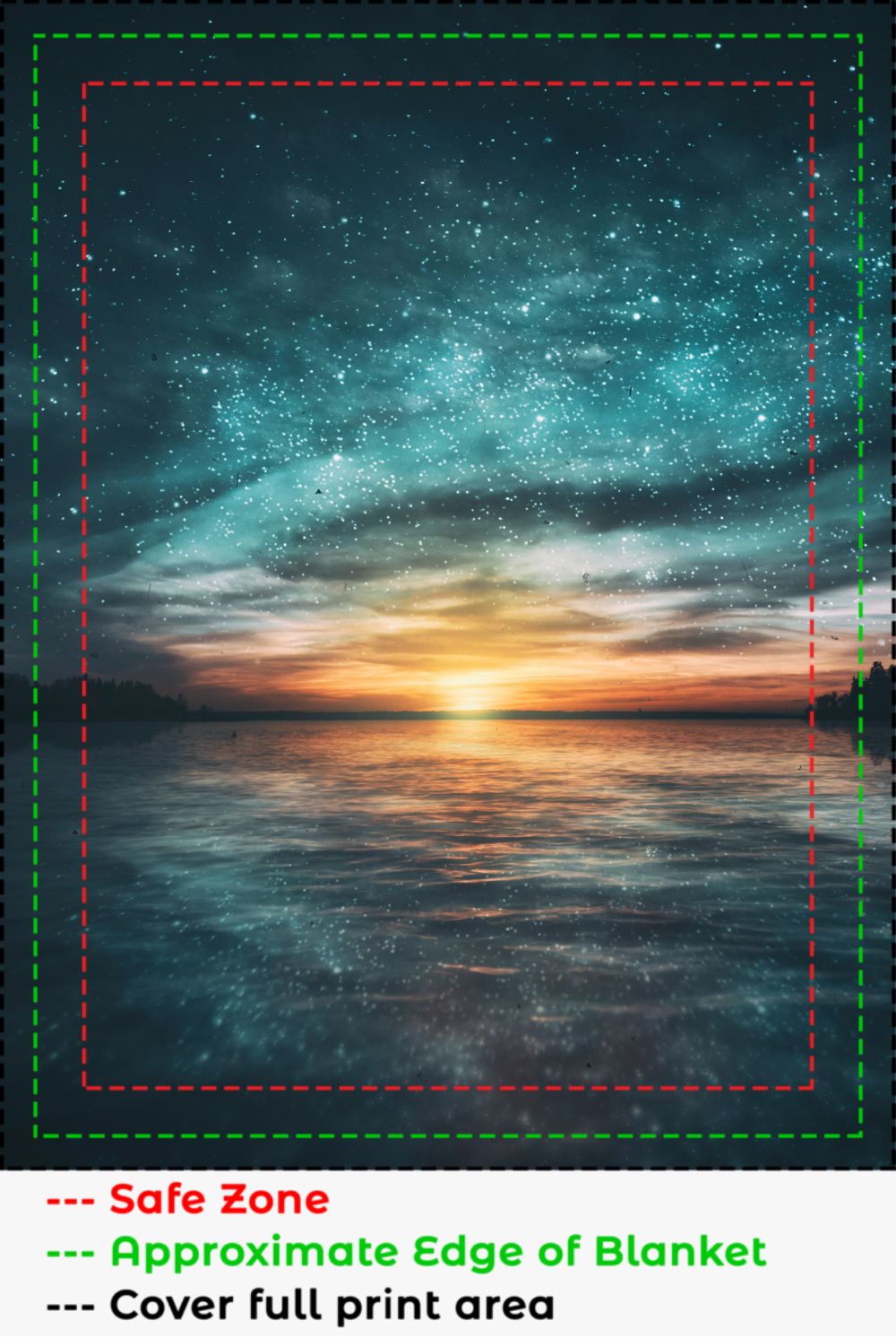 Starry Night Sunset Blanket