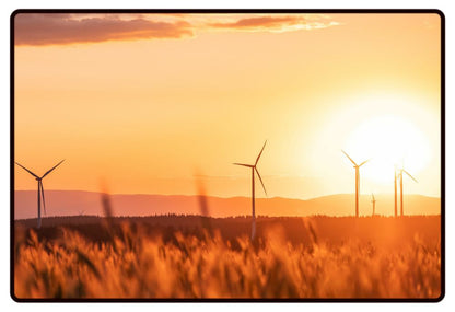 Windmill Sunset Desk Mat