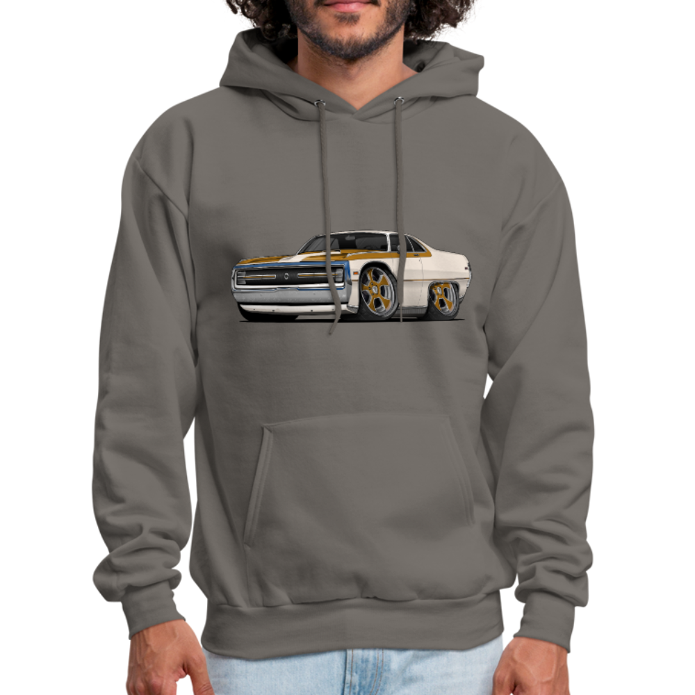 1970 Chrysler 300 Hurst Car Art Men's Hoodie - asphalt gray