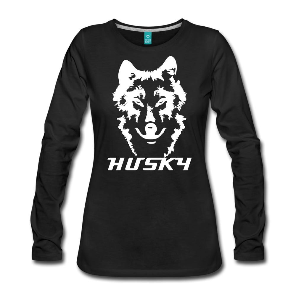 Siberian Husky Women's Premium Long Sleeve T-Shirt - black