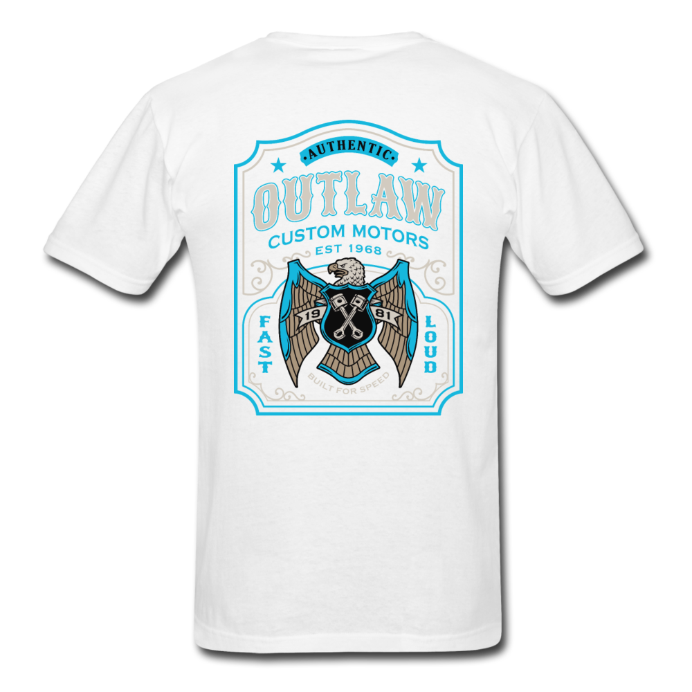 Outlaw Custom Motors Fast Loud Mens T-Shirt - white